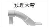 PVC threaded - embedded large bend