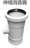 PVC drain - telescopic silencer